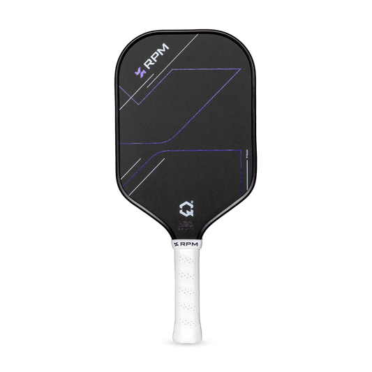 RPM Q2 Elongated 14mm Raw Carbon Fiber Pickleball Paddle - Gen 4 Foam Core