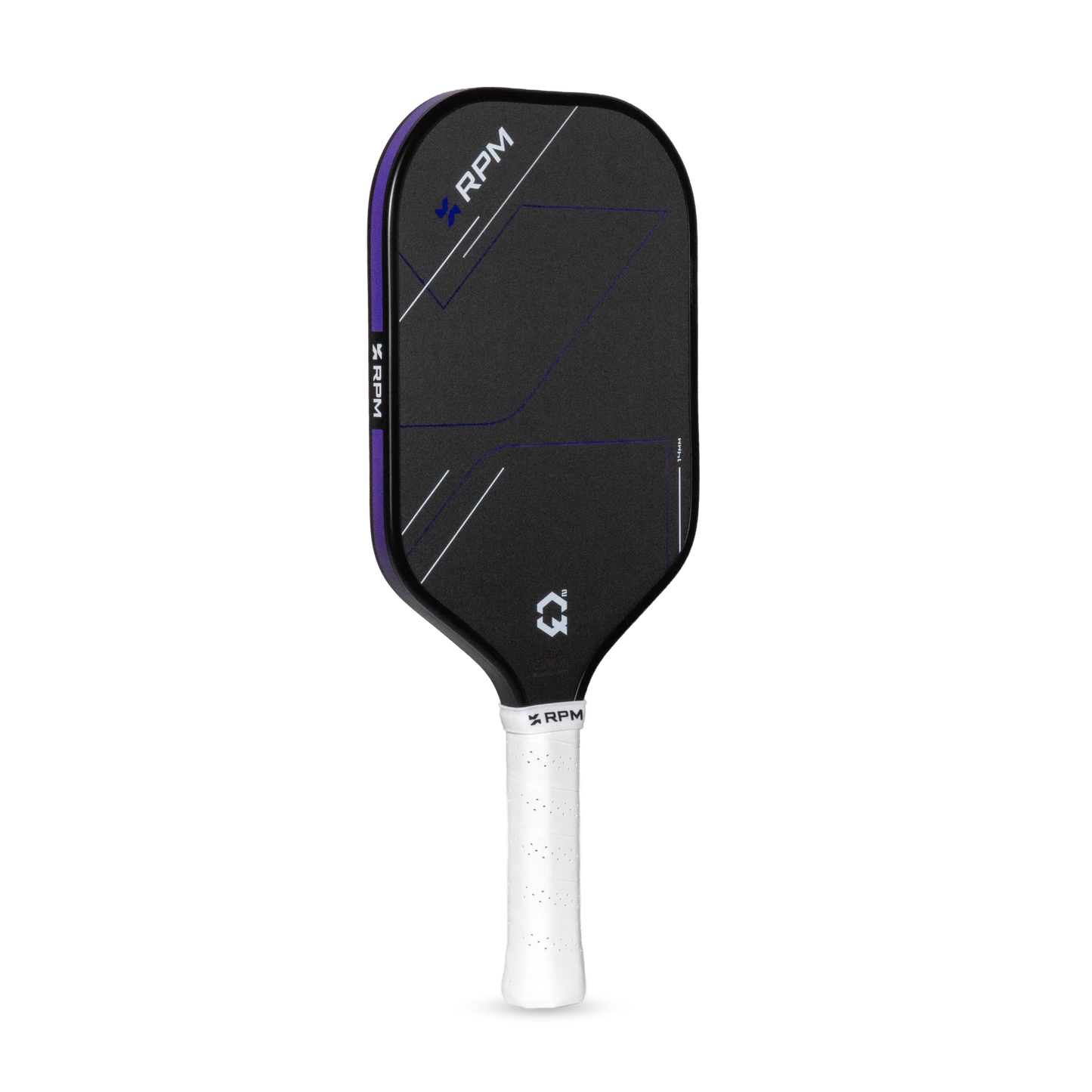 RPM Q2 Elongated 14mm Raw Carbon Fiber Pickleball Paddle - Gen 4 Foam Core